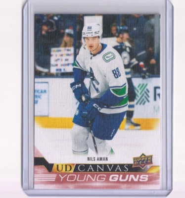 2022-23 Upper Deck Series 2 Young Guns Canvas C214 Nils Aman Vancouver Canucks - Image 1 of 2