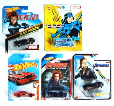 Hot Wheels "Black Widow" (2) Character Cars/Combat Medic/16 Angels & '87 Buick . - Image 1 of 4