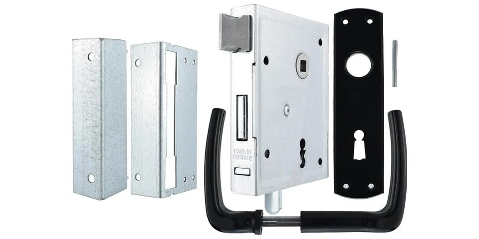 Bever & Klophaus Universal-Kastenschloss 79BK DIN links/rechts BB mit Drücker...