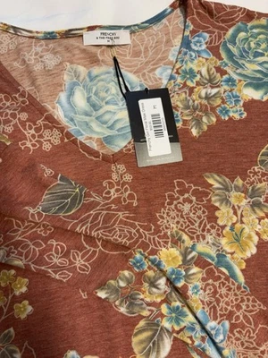 Maxi Vestido Frenchy & The Free Bird Para Mujer Naranja Quemado Media Manga Abertura M/L Foto 1 de 4