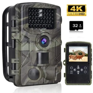 50MP Wildlife Hunting Game Trail Camera 4K Night Vision Motion Activated+32GB - Picture 1 of 11