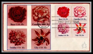 US FDC # 1876 18c Flowers of America Andrews block 1981, 0a878 - Picture 1 of 1