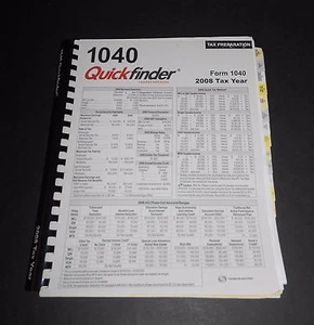 Quickfinder 2008 Form 1040 by Thompson Reuters (Tax Preparation) - Bild 1 von 3