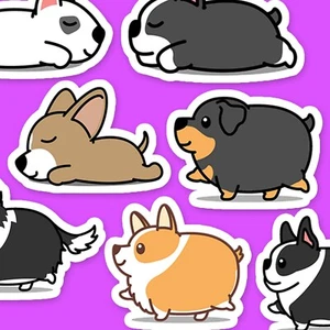 54 Cute Dog Stickers, Kawaii Stickers Journal Stickers, Scrapbooking Stickers - Picture 1 of 4