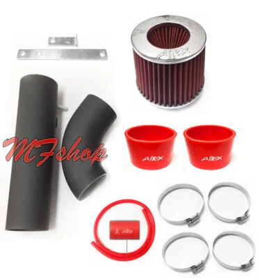 AirX Racing Coated Black-Red For 2PC 2004-2006 Acura MDX 3.5L V6 Air Intake - Image 1 of 2