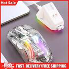 Wireless Gaming Mouse RGB Lighting 3 Modes Portable Mouse for PC (White)