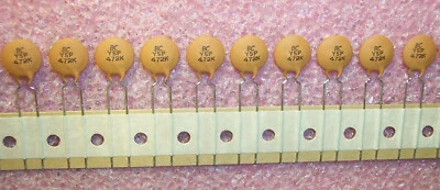 CANTIDAD (100) 4700pf 500V 10% Y5P CONDENSADORES DE DISCO CERÁMICO D472K43Y5PL6TJ5 BC COMP Foto 1 de 4