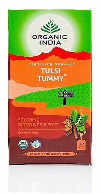 Organic India Tulsi Tummy Tea  For Soothing Digestive Support 25 Tea Bags • 8.33$