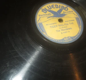 78RPM Bluebird B-5887 The Wanderers - Tiger Rag / No One to Say Goodbye, V to V- - Imagen 1 de 4