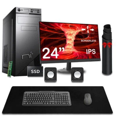PC COMPLETO 8 GB RAM SSD 480GB MONITOR MOUSE TASTIERA ALTOPARLANTI MOUSEPAD - Imagen 1 de 4