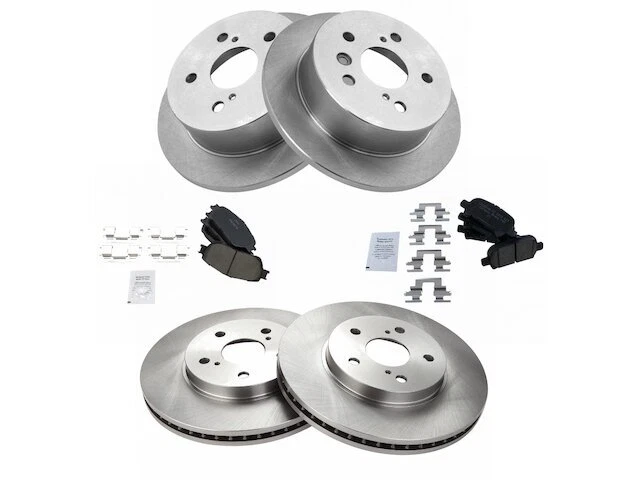 Kit de pastillas de freno y rotor delanteras y traseras TRQ 86NM46S para Toyota Avalon 2005-2007 Foto 1 de 1