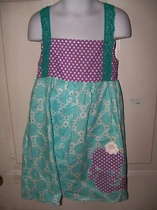 Palm Tree Princess Flower Sun Dress Size 5 Girl's NEW MADE IN HAWAII LAST ONE - Picture 1 of 3
