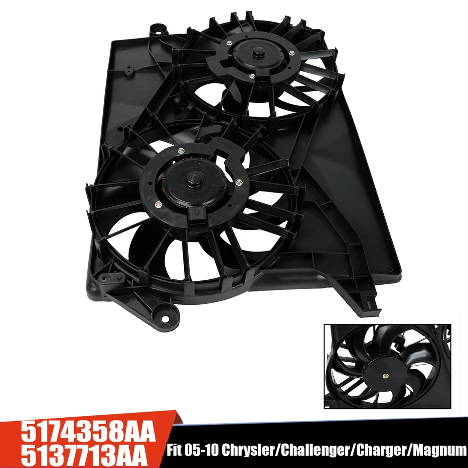 For 205-10 Chrysler 300 Challenger Charger Magnum 5137714AA Radiator Cooling Fan Foto 1 de 4