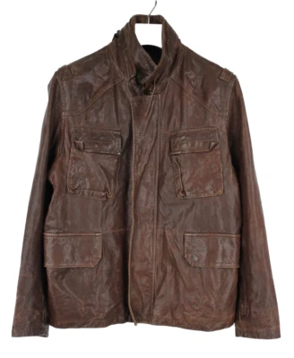 Mauritius Jacke Herren (Eu) 52 Leder Reißverschluss Versteckte Kapuze Gefüttert - Bild 1 von 4