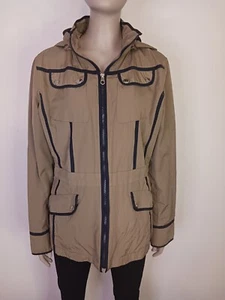 Nautica Womens khaki,beige,tan Water Resistant Hooded Raincoat Size Large - Picture 1 of 9