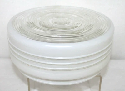 Винтажный круглый молочного стекла прозрачный свет барабан абажур потолочное крепление кухни ванной  - Изображение 1 из 4