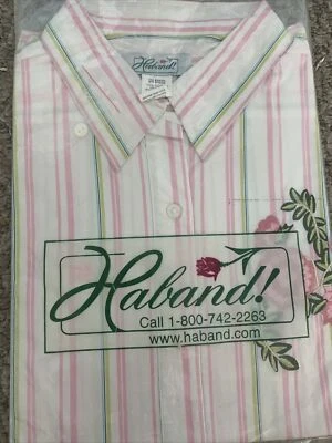 Haband manga corta a rayas con flores L Foto 1 de 2