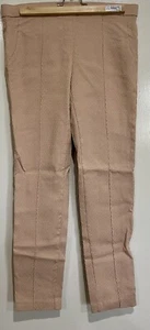 Dalia Womens Pink Dress Pants Size 10 Straight Leg High Rise Pleated Pull On - Picture 1 of 5