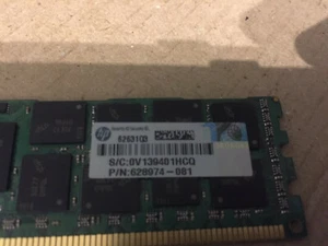 HP 628974-081 16GB (1X16GB) 1333MHZ PC3-10600 CL9 ECC REGISTERED DUAL RANK LOW P - Picture 1 of 1