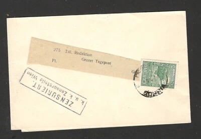 PRIMERA GUERRA MUNDIAL BULGARIA AUSTRIA - ENVOLTURA CENSURADA Foto 1 de 2