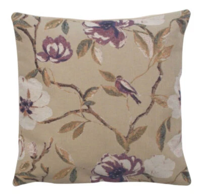 Oh Little bird Imported Jacquard Tapestry Cushion Pillow Covers (New) 16x16 inch - Image 1 of 4