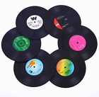Coasters for Drinks with Gift Box - Set of 6 Colorful Retro Vinyl Record Disk Co