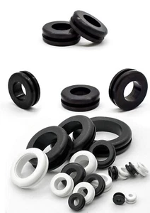 2x Wiring Grommets Rubber Open Grommet Cable Hole - Picture 1 of 2
