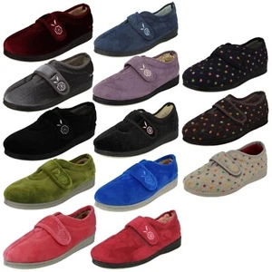 Chaussons Padders Pour Femmes En Mousse À Mémoire Large Camilla - Imagen 1 de 118