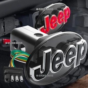 LED Jeep Hitch Cover - Universal Fit, Bright LED Lighting, Easy Installation - Picture 1 of 15