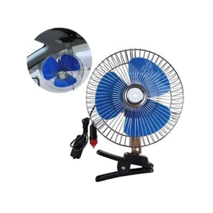 VENTILATORE ARIA FRESCA AUTO CAMION 12V 24V PRESA ACCENDISIGARI CON PINZA 8W 12W - Foto 1 di 8