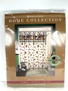 Tenda doccia vintage tessuto APEE HAPPYY voliera girasoli api poliestere NUOVA - Foto 1 di 4