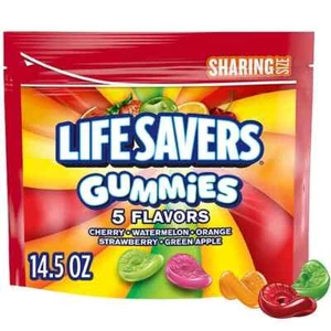 LIVER SAVER 5 FLAVOUR FUMMY CANDY SHARING SIZE 14.5oz = PACK OF 3 - Picture 1 of 2
