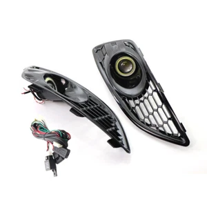 Pair For Ford Fiesta 14-16 Front Bumper Fog Lamp Light Grille Cover Grill Set - Picture 1 of 8