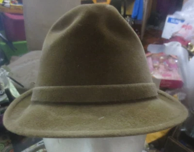 Sombrero Fedora Vintage Habig Vienna Austrai VENTILO Fieltro Terciopelo Talla 7 1/4 Foto 1 de 4