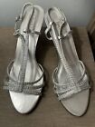 Touch Ups Lyric Women's Slingback 11W Silver Hh 2.5? Wedding Special Occasion
