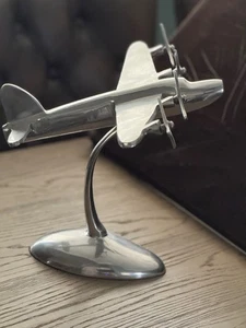 Großes B17 Bomber Flugzeug Aircraft Ständer Modell 17" Aluminium Chrom WWII - Bild 1 von 14