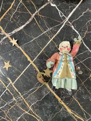 Casa de Hatten 1991 Adorno de Navidad Bosque Encantado Dama Elfo Luna Estrella Foto 1 de 4