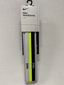Nike Headbands 3-Pack Unisex Sports Headband Strip Stretch Fabric Multicoloured - Picture 1 of 2