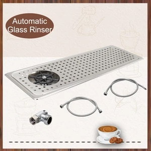 Jarra de vidrio enjuagador taza lavadora café hogar cocina fregadero de limpieza acero inoxidable - Imagen 1 de 14