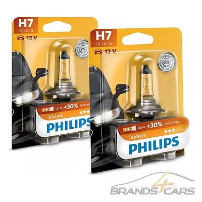 H7 PHILIPS 55W PX26d VISION GLÜHLAMPE 12V 12972PRB1 FERNSCHEINWERFER 2x STÜCK - Bild 1 von 4