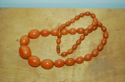 COLLIER ANCIEN BAKELITE VINTAGE NECKLACE 89 GR - 74 cm - Photo 1/4