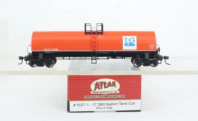 HO Scale Atlas 1557-1 PPG ACF 17,360 Gal. Tank Car SACX 1508 Excellent - Image 1 of 4