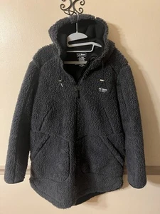 L.L. Bean Women's Mountain Pile Full Zip Fleece Hoodie in Alloy Gray Size XL - Picture 1 of 5