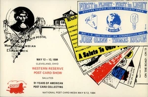 Cleveland,OH Western Reserve Post Card Show 1984 Cuyahoga County Ohio Postcard - Picture 1 of 2