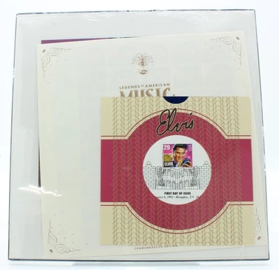 Legends of American Music - Elvis First Day of Issue Stamps Sealed - 1993 - Image 1 of 2