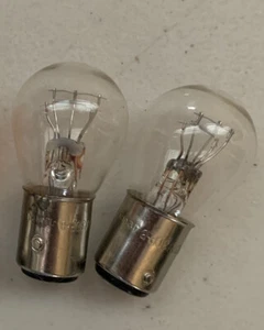 2pc. Genuine Harley Davidson Double Filament Clear Glass Turn Signal Bulbs - Picture 1 of 3