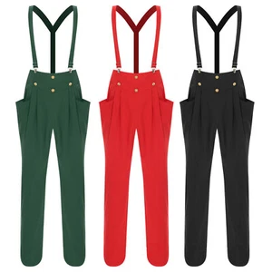 Men Pants New Year Overalls Performance Jumpsuit Festival Rompers Halloween Eve - Picture 1 of 31