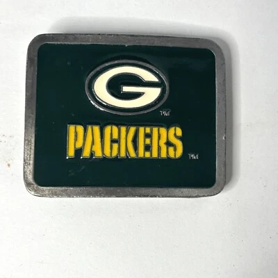 Green Bay Packers Metal Belt Buckle Made USA Football Officially Licensed Rare - Image 1 of 4