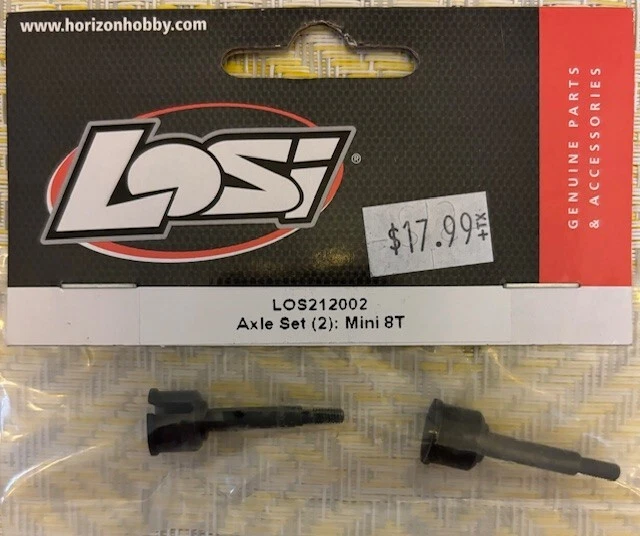 Losi Part #LOS212002: Axle Set (2): Mini 8T; NISP - Image 1 of 1