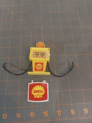 Letrero accesorio vintage de bomba de gas de estación de servicio SHELL Foto 1 de 3